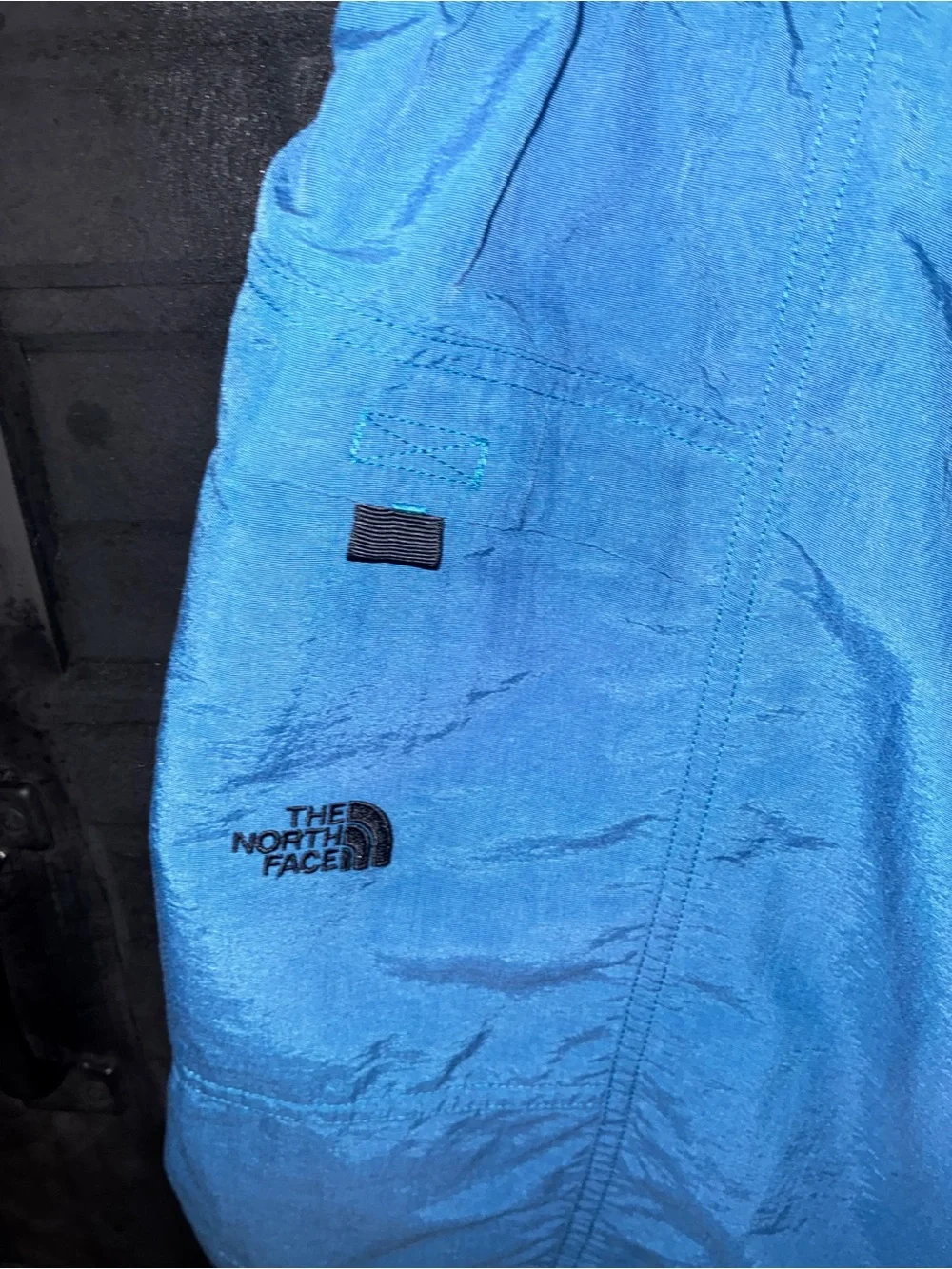 The North Face Vintage Blue Nylon Belted Hiking Shorts Gorpcore Outdoor TNF